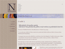 Tablet Screenshot of nadezdakotrcova.cz